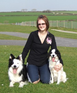 A-SIT, agility, Lesley and two her dogs